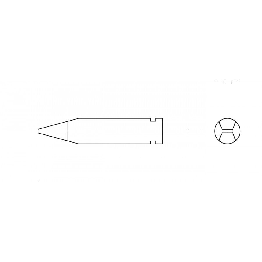 XH B - Chisel tip - 2.4 mm / 0.8 mm / 27 mm XH B - Chisel tip - 2.4 mm / 0.8 mm / 27 mm